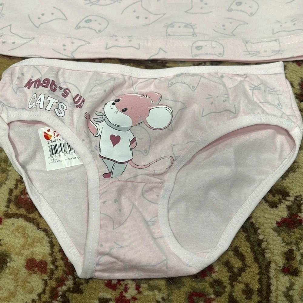 100% cotton underwear kids set